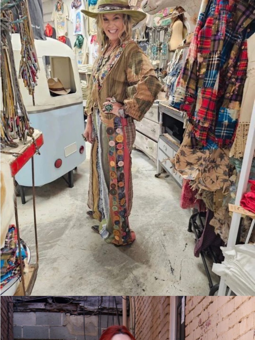 Patchwork Wide Leg Stripe Pants in Multi-Color - A Rare Bird - Picture 3 of 4